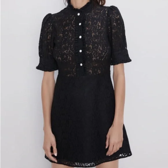 chinese dress ladies Zahara Lace Overlay Thin Strap Mini Dress White– Selfie Leslie main image 1